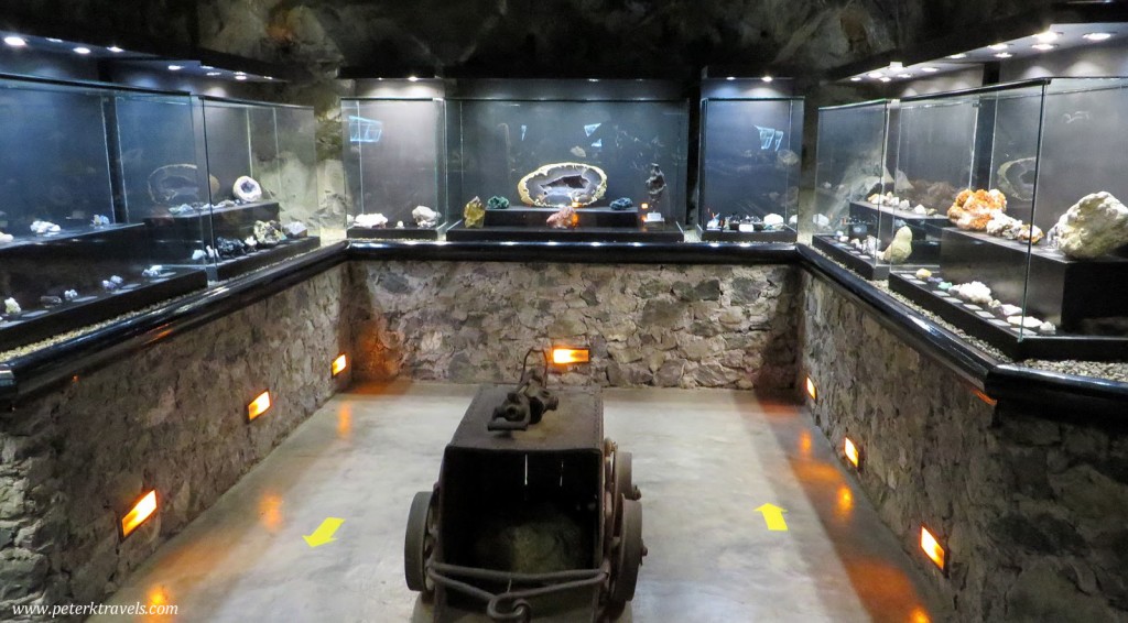 Minerals Displayed Inside of Mina El Eden, Zacatecas