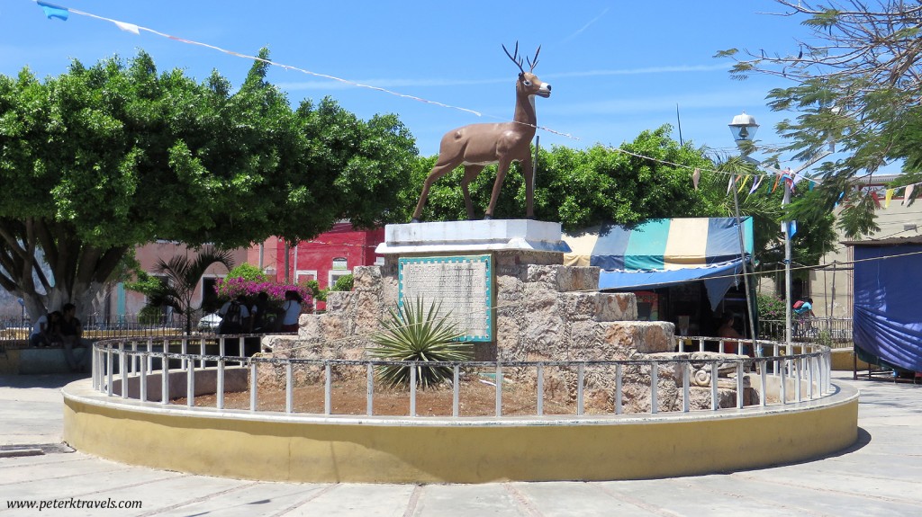 Deer fountain in Acanceh