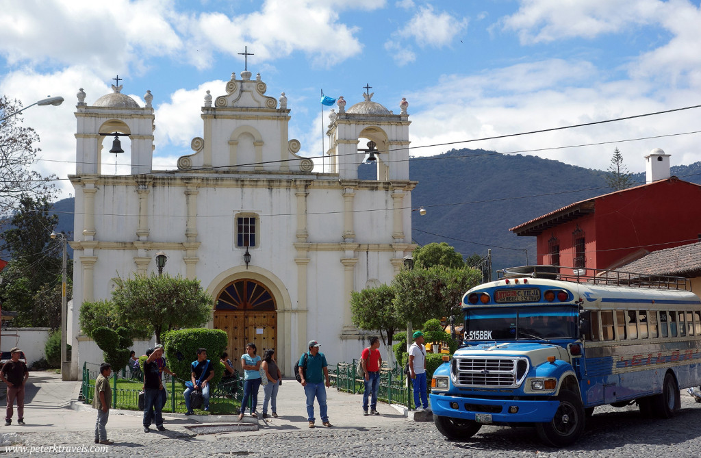 Church and Bus, Antigua Guatemala