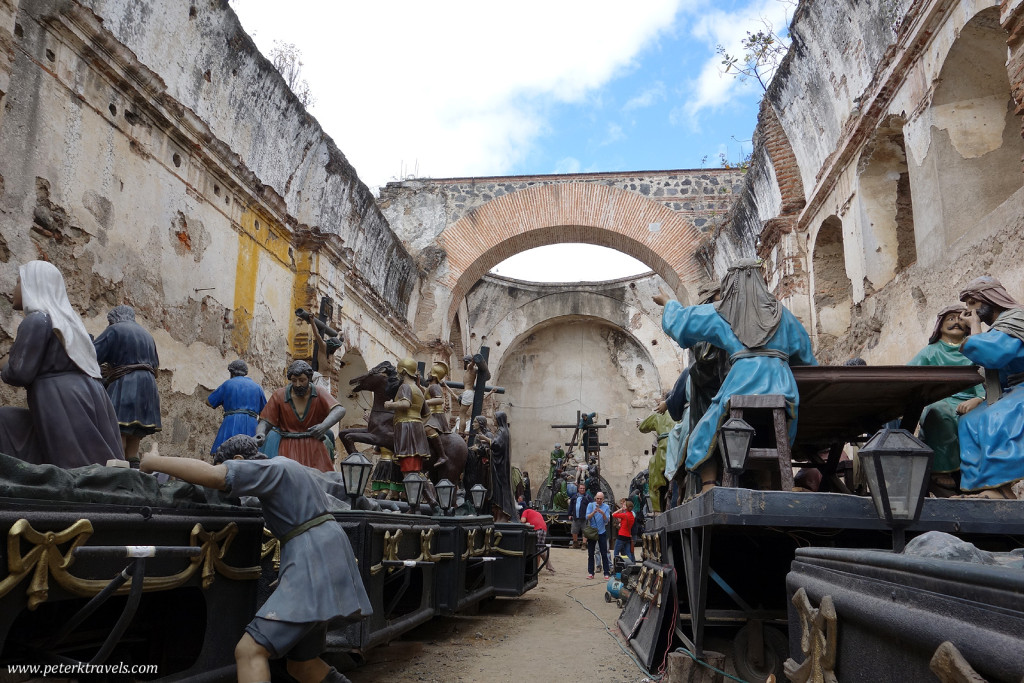 Religious statues for Easter  floats.