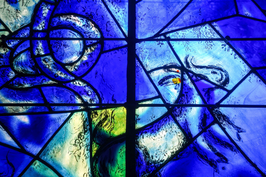 Detail from stained glass window.