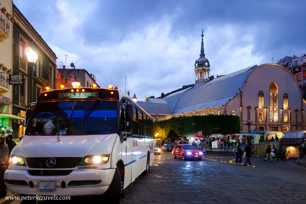 Mercado Hidalgo and Bus Stop, Guanajuato