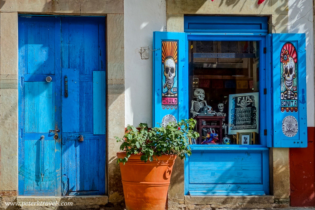 Blue door and Window, Guanajuato