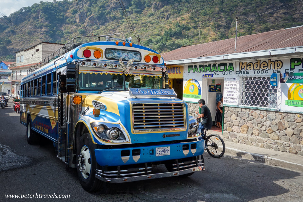 Chicken bus, Panajachel, Guatemala