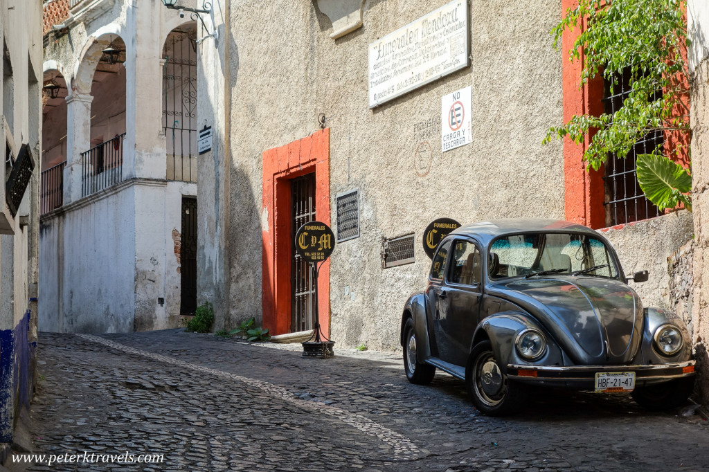 Black Volkswagen Beetle, Taxco.