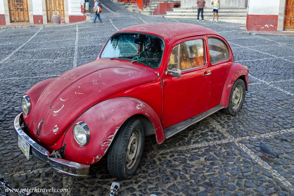 Red Volkswagen Beetle, Taxco.