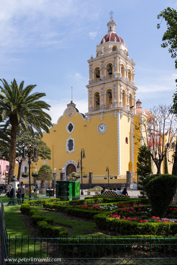 Church on main square, Atlixco.