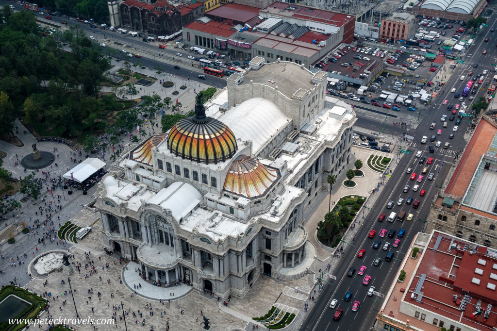 View of Palacio de Bellas Artes from Torre Latinoamerica, Mexico City