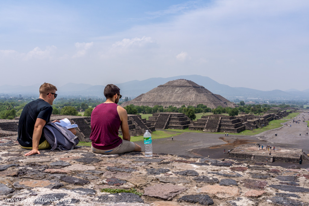 View of Pyramid of the Sun from Pyramid of the Moon, Teotihuacan.