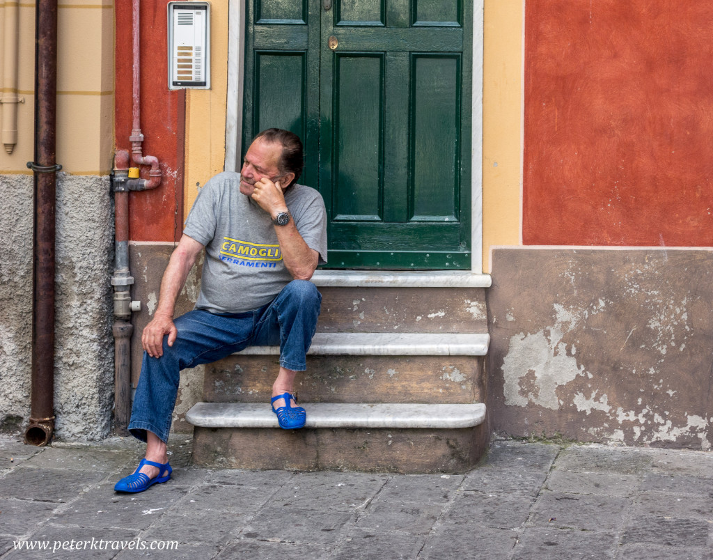 Taking a break in Camogli