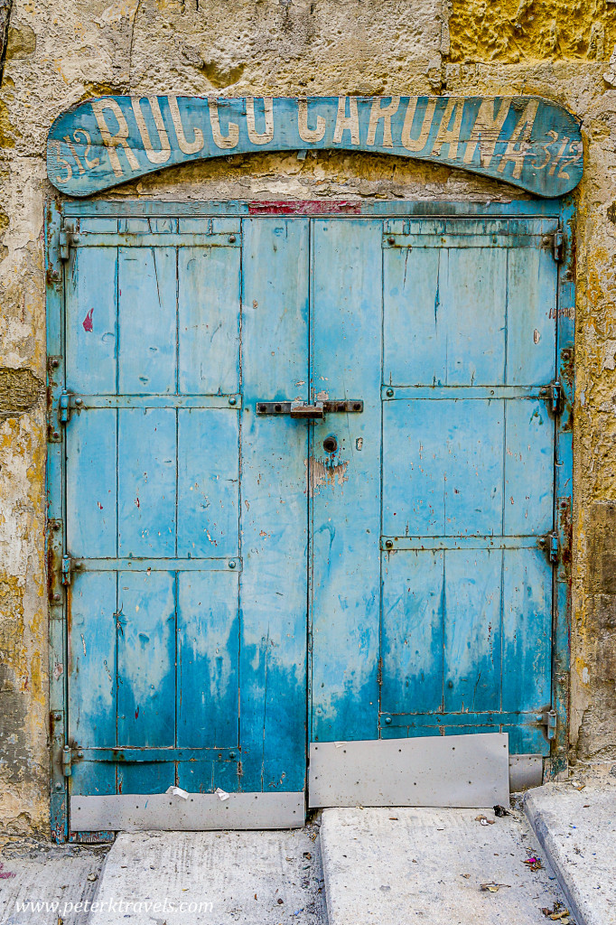 Blue door, Valletta.