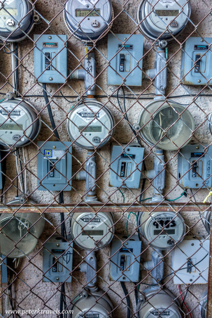 Electric meters, Mercado, Campeche.