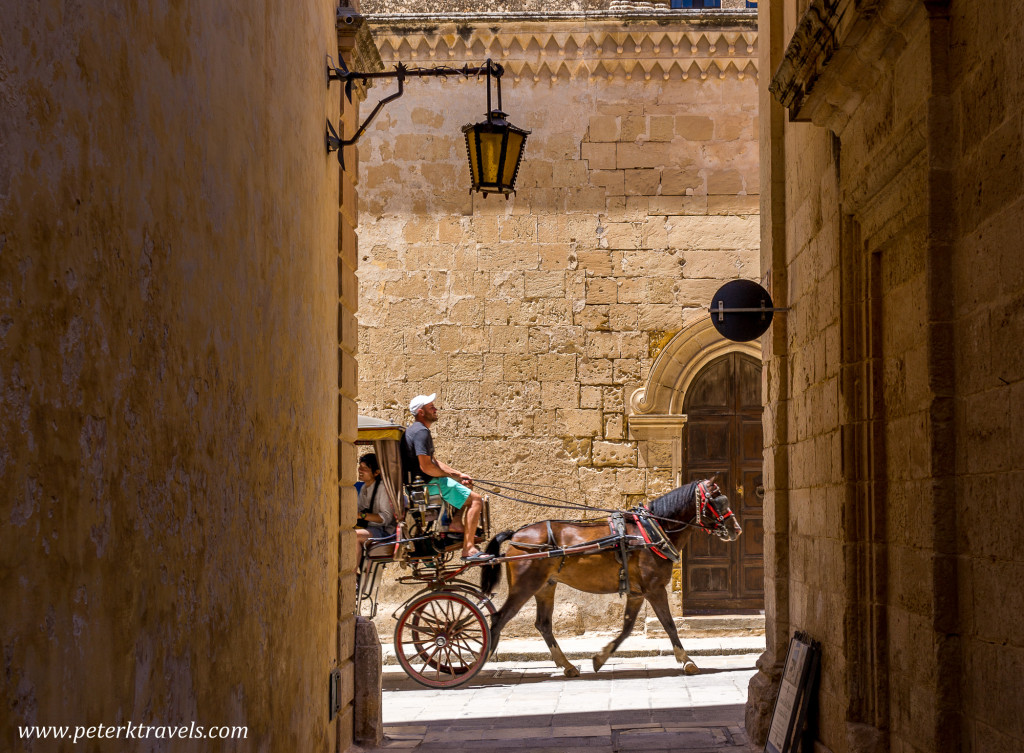 Horse-drawn carriage, Mdina, Malta.