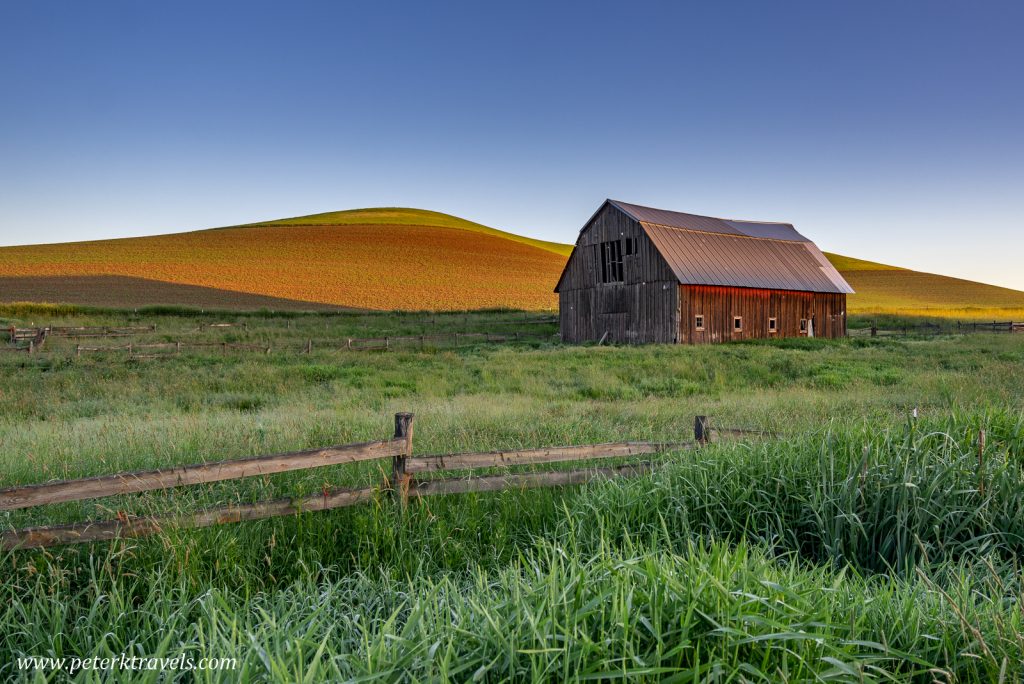 Barn at Sunrise, the Palouse.