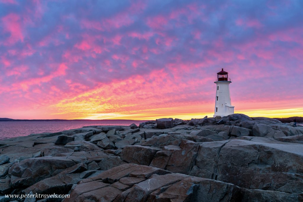 Peggy's Point Lighthouse at Sunset