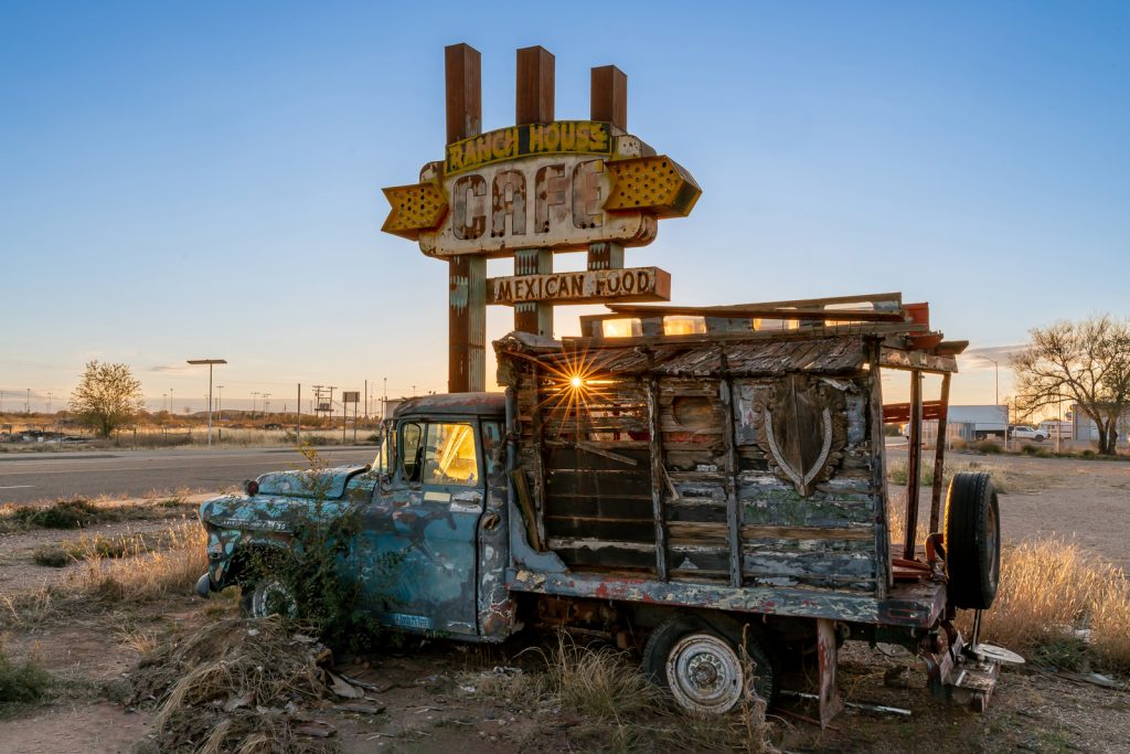 The Ranch House Cafe sign and truck