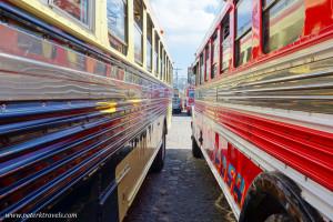 Chicken buses, Antigua Guatemala