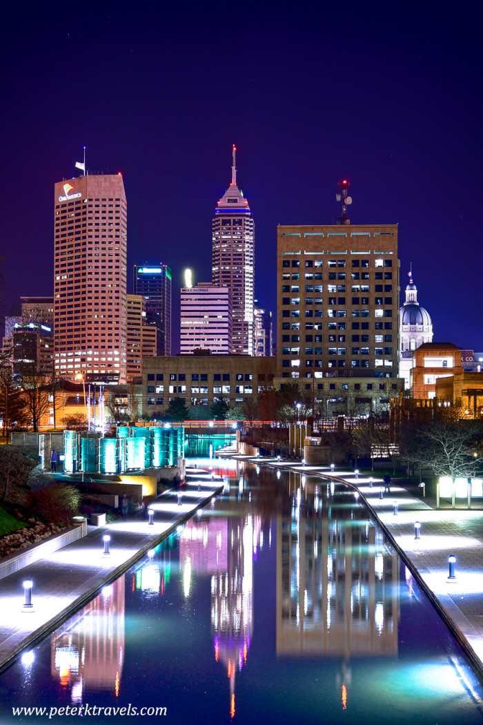 Downtown Indianapolis At Night – Peter's Travel Blog